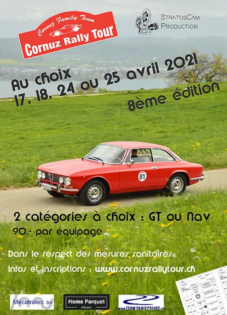 Affiche Cornuz Rallye Tour Suisse avril 2021