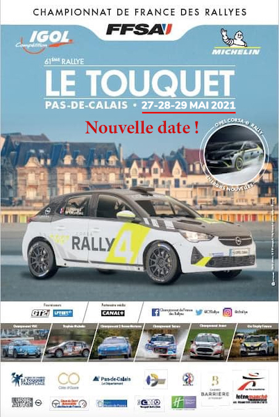 61e rallye Le Touquet reporté en mai nouvelle date !