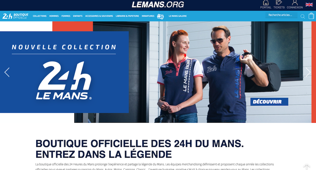 Boutique officielle : les 24H du Mans.