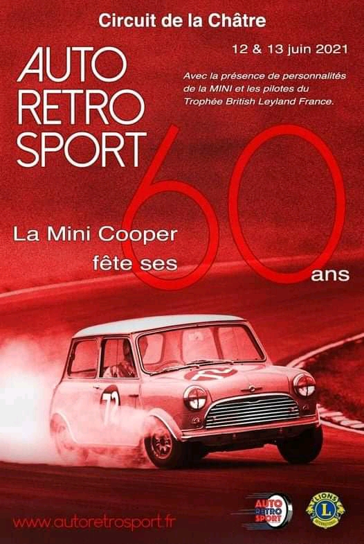 L'affiche de l'Auto Rétro Sport consacrée aux 60 ans de la Mini Cooper.