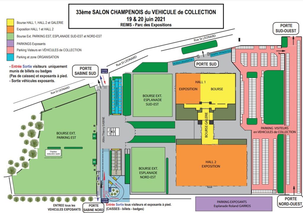 Le plan du Salon Champenois