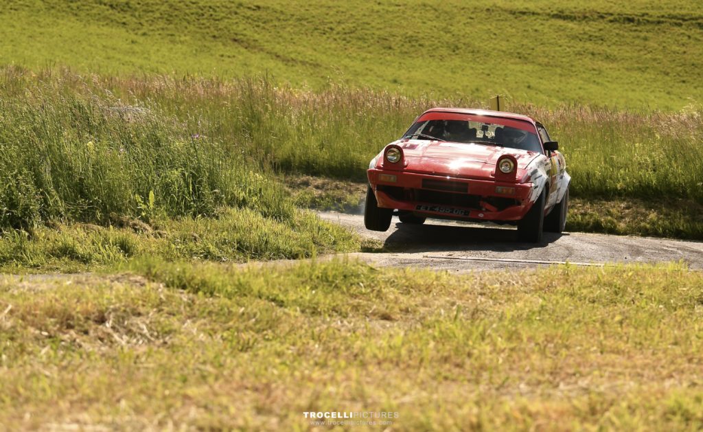 Stéphane Poudrel sur sa Triumph TR7 V8 au Rallye du Chablais 2021