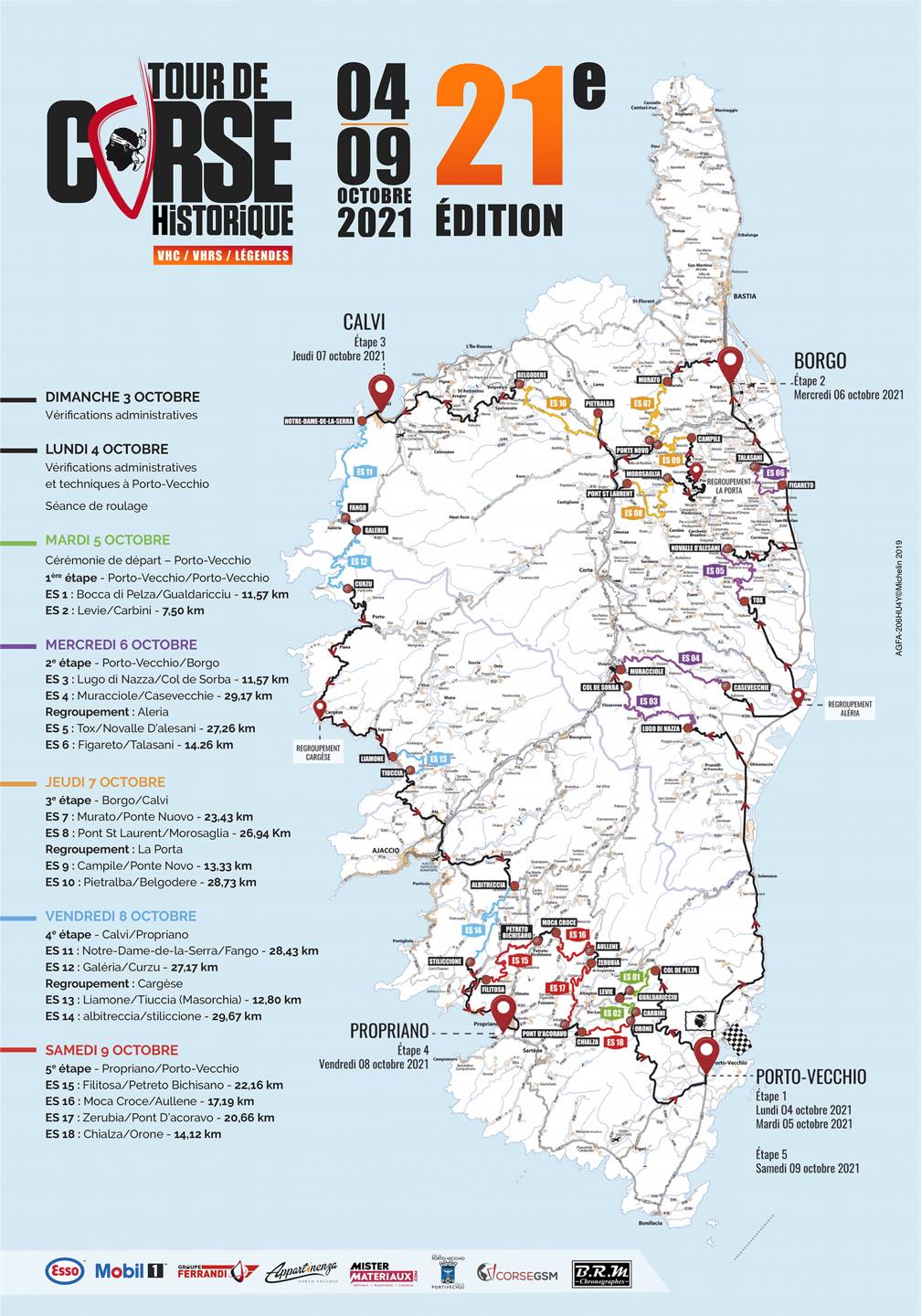 Le parcours du Tour de Corse Historique 2021 VHC magazine